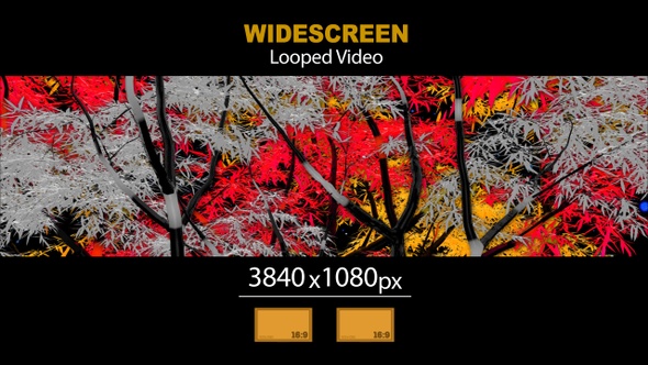 Widescreen Abstract Tree Rotating 02