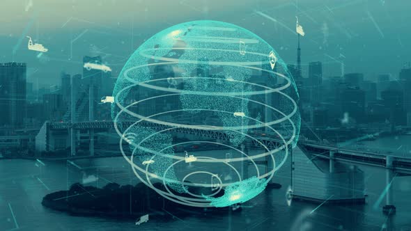 Global connection and the internet network modernization in smart city alt