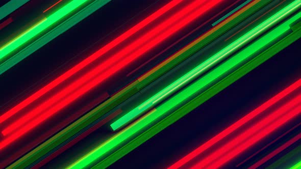 Abstract Technology Glowing Red Green Line Background