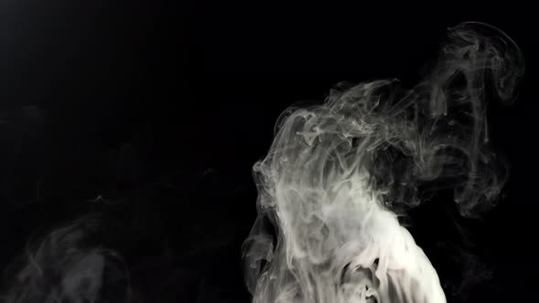 White smoke on a black background v.3