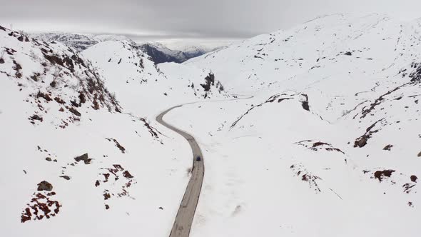 Scenic Norway winter roads - Phenomenal Nesheim alps Vaksdal journey to Eksingedalen alt
