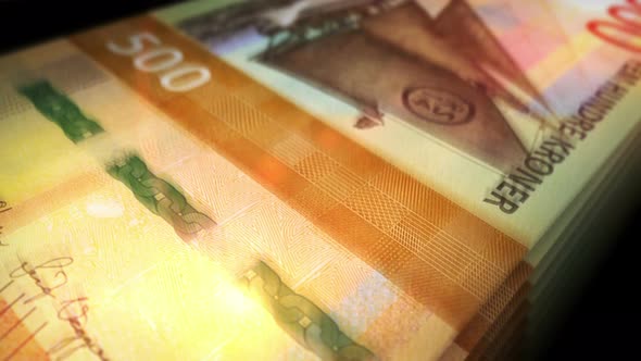 Norwegian Krone money counting seamless loop alt
