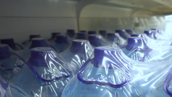 Plastic Bottles in Packaging Close Up