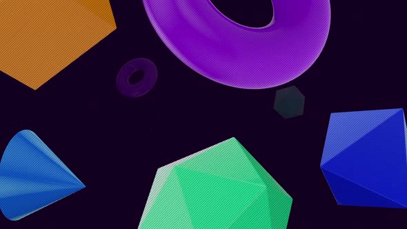Beautiful Floating Geometric Object Abstract Background alt