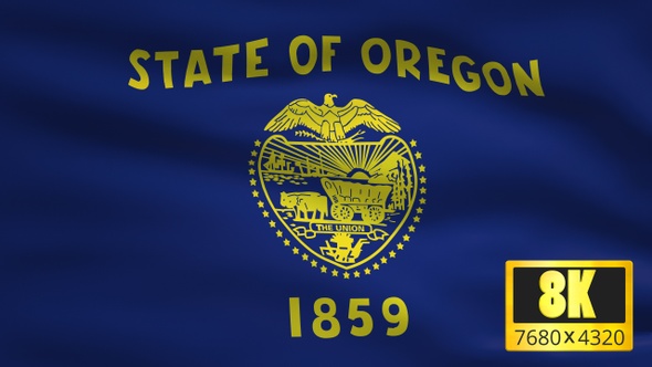 8K Oregon State Flag Background alt