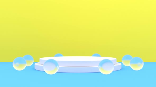 Modern Presentation White Mock Up 3d Podium Able To Loop Seamless alt