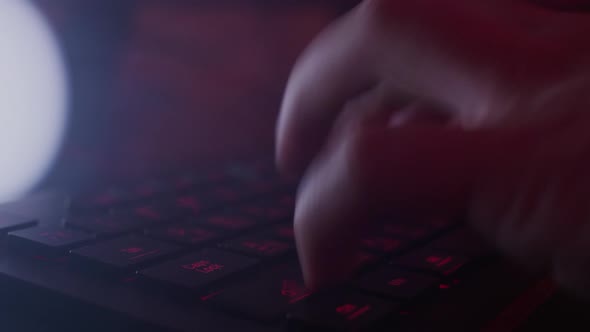 The Programmer's Hands Quickly Type on the Keyboard Coding Programmingdeveloping Inputing alt