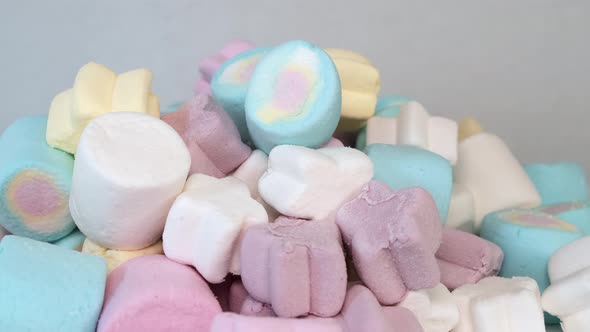 Types of colored marshmallow rotating 4