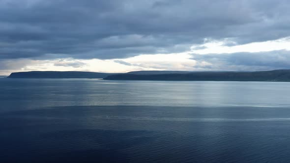 Serene Seascape In Westfjords Fjord Region Of Iceland. - Wide Shot alt