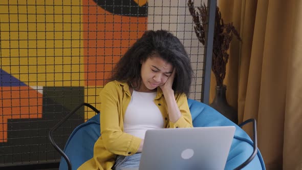 Angry Mad African American Businesswoman Feeling Crazy Furious Outraged Hates Not Working Stuck alt