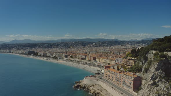 Cote D'azur Nice Panoramic Aerial View