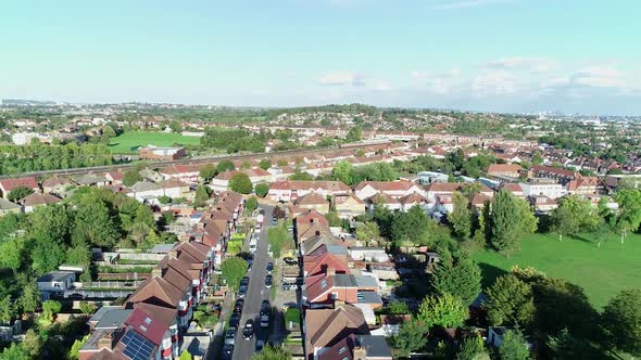 Aerial Over Wembley Town