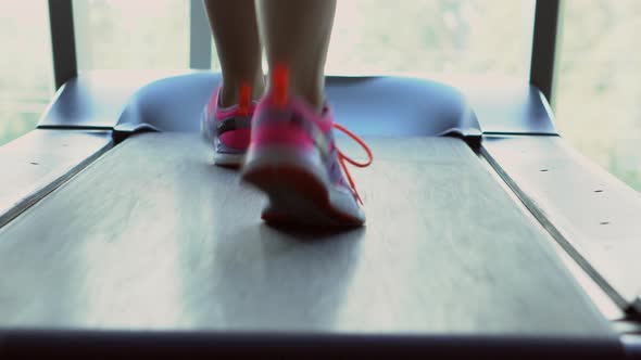 Foot Runner on a Treadmill Closeup alt