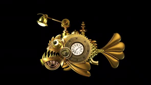 Steampunk Animated Clock