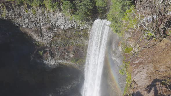 Beautiful Waterfall in Canadian Nature in the Rain Forest alt