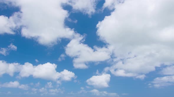 6K Time Lapse Beautiful Motions White Clouds on Blue Sky Background alt