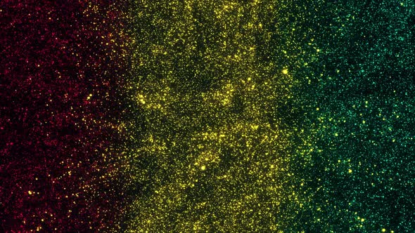 Guinea Flag With Abstract Particles