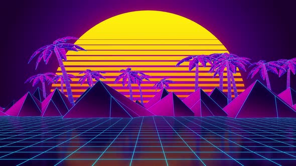 80s retro futuristic seamless loop alt