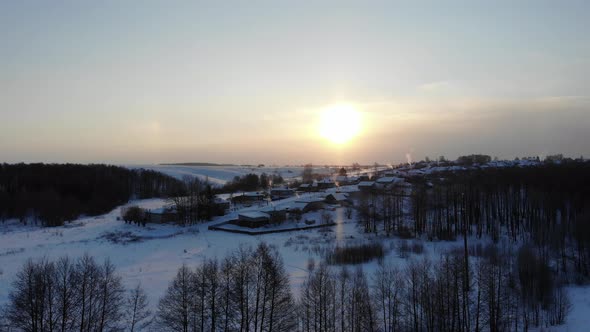 1 Russian Village On A Winter Morning