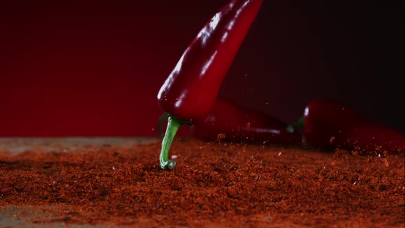Peppers falling bouncing in ultra slow mo 1500fps - reflect surface - BOUNCING PEPPERS PHANTOM  alt