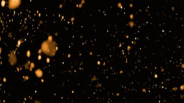 Fiery Sparks Isolated on Black Background, Fire Sparkle Abstract Effect Blend Bayer Screen alt