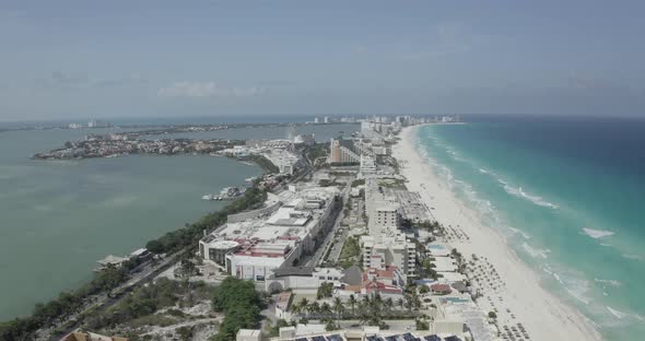 Aerial View of Cancun Mexican Caribe