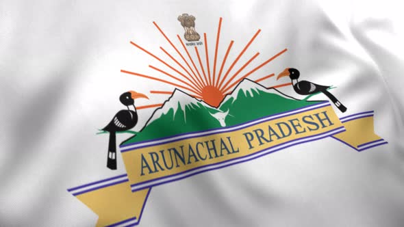 Arunachal Pradesh Flag (India) - 4K alt