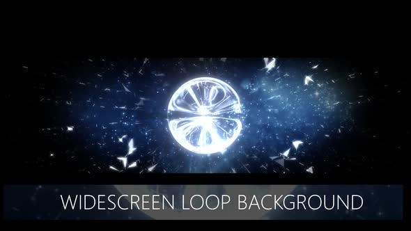 Winter White Blue Sphere Particles Background Loop Widescreen alt
