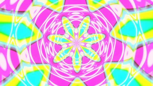 Motion kaleidoscope geometric pattern background