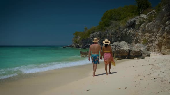 Playa Lagun Beach Cliff Curacao Beautiful Tropical Bay with White Sand and Blue Ocean Curacao alt