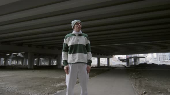 Portrait of Confident Parkourist Outdoors alt