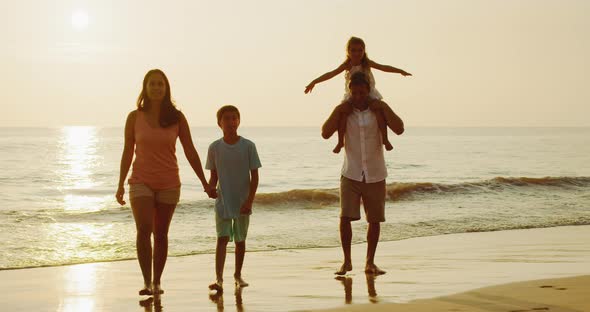Beach Family Sunset alt