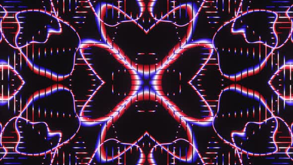 Blue and Red Flash Abstract Lines Led Neon Vj Loop Seamless Animation alt
