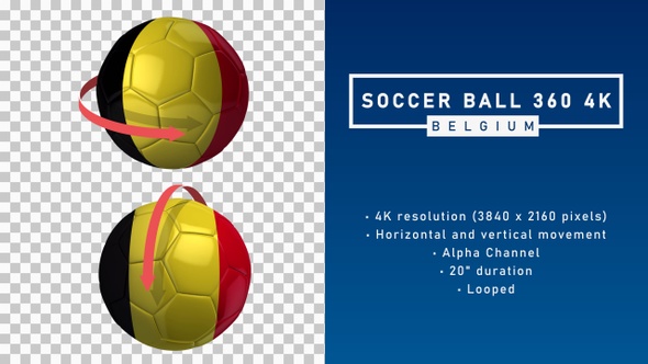 Soccer Ball 360º 4K - Belgium