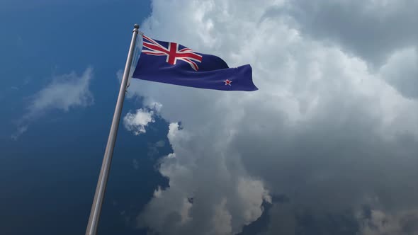 New Zealand Flag Waving 4K alt
