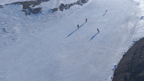 Ski Lift and Skiing 