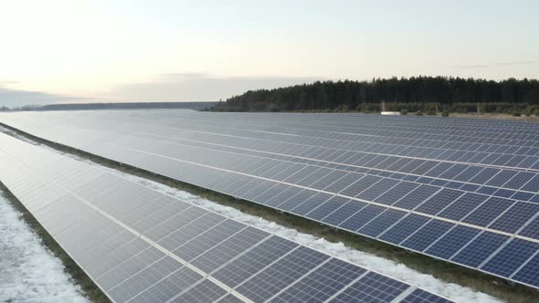 Flying Above Solar Panels