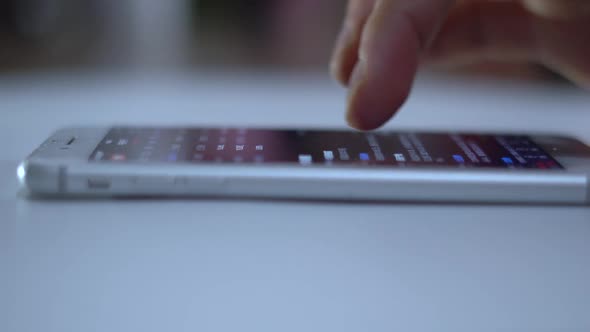 Research On Stock Market By Finger Sliding Mobile Phone Screen alt