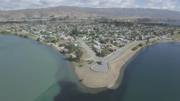 Cromwell, New Zealand, from air