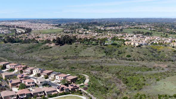 Aerial View of Residential Subdivision House in Torrey Higlands, San Diego, California alt