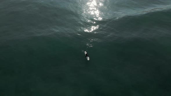 Surfer Waiting for a Good Wave Moment for a Surf alt