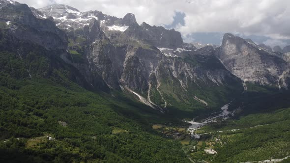 Beautiful Mountains in the Albanian Alps Theth National Park