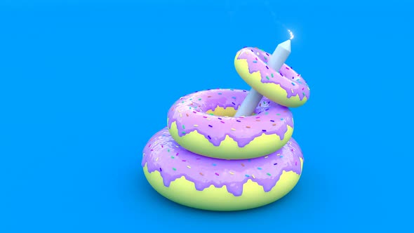 Realistic 3d Style Happy Birthday Background. alt