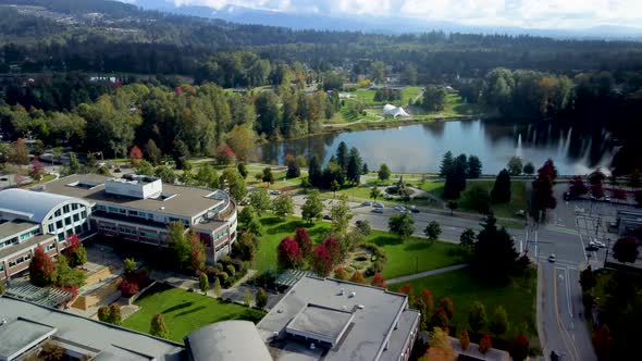 Coquitlam Lafarge Lake Drone shot