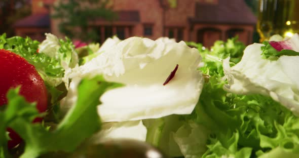 Fresh Salad on Rotating Plate alt