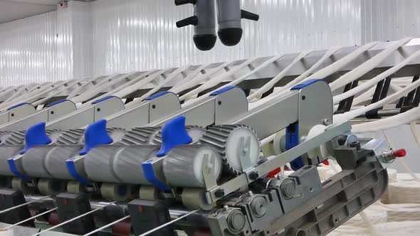 Spools of Thread at a Textile Factory alt