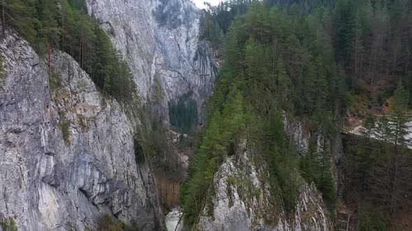 High rocks at Bicaz gorges, Romania