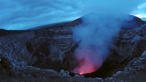 Masaya Volcano Burning Caldera in Nicaragua
