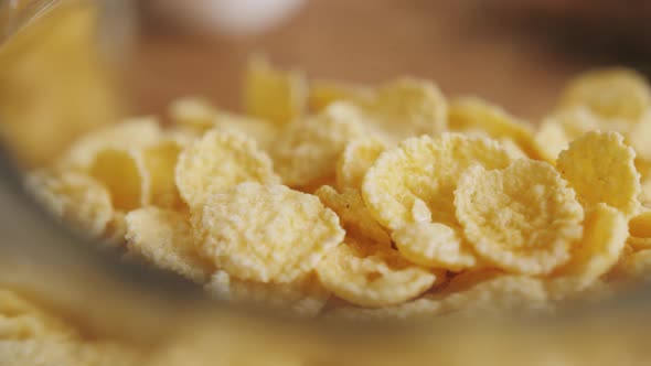 Corn Flakes Muesli Texture Closeup Oatmeal Granola Cooking Cereals for Morning Breakfast alt