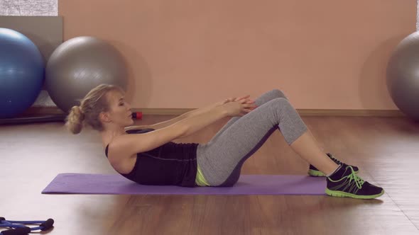 Girl Doing Physical Exercises for Flat Stomach alt